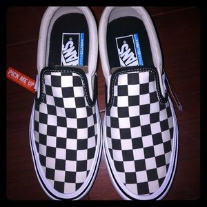 Checkered Vans Slip-ons LITE extra cushion